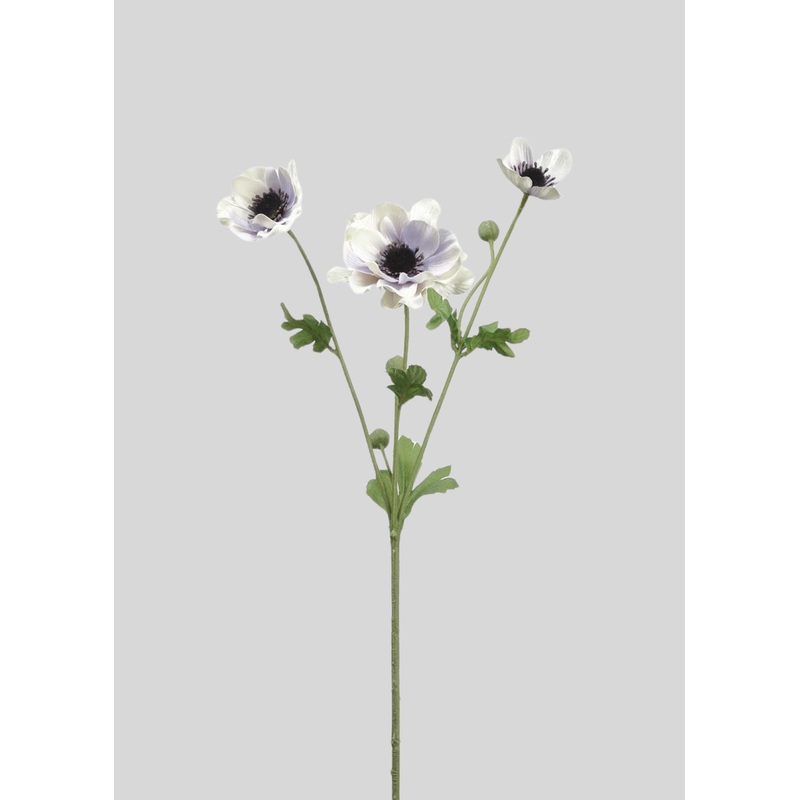 Artificial Anemone Flowers in Lavender Cream – 26