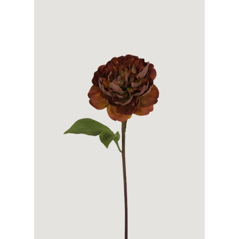 Artificial Peony in Fall Rust Hue – 32