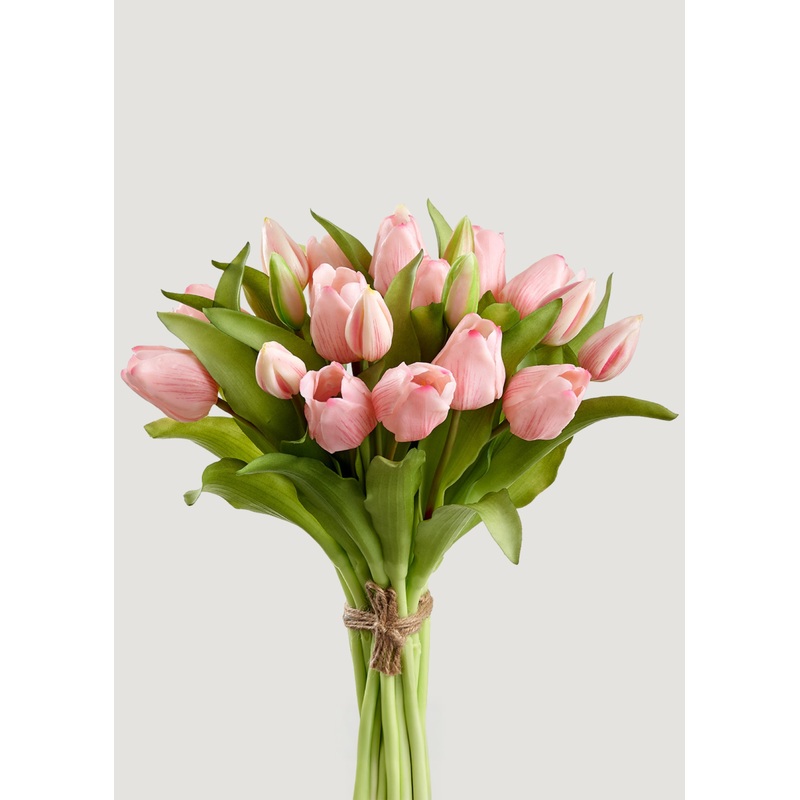 Artificial Tulip Flower Bouquet in Pink – 11.75