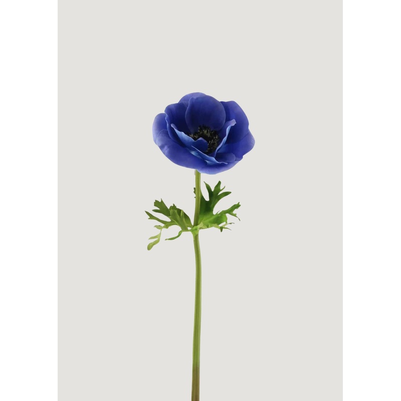 Blue Real Touch Poppy Anemone Flower – 17.5