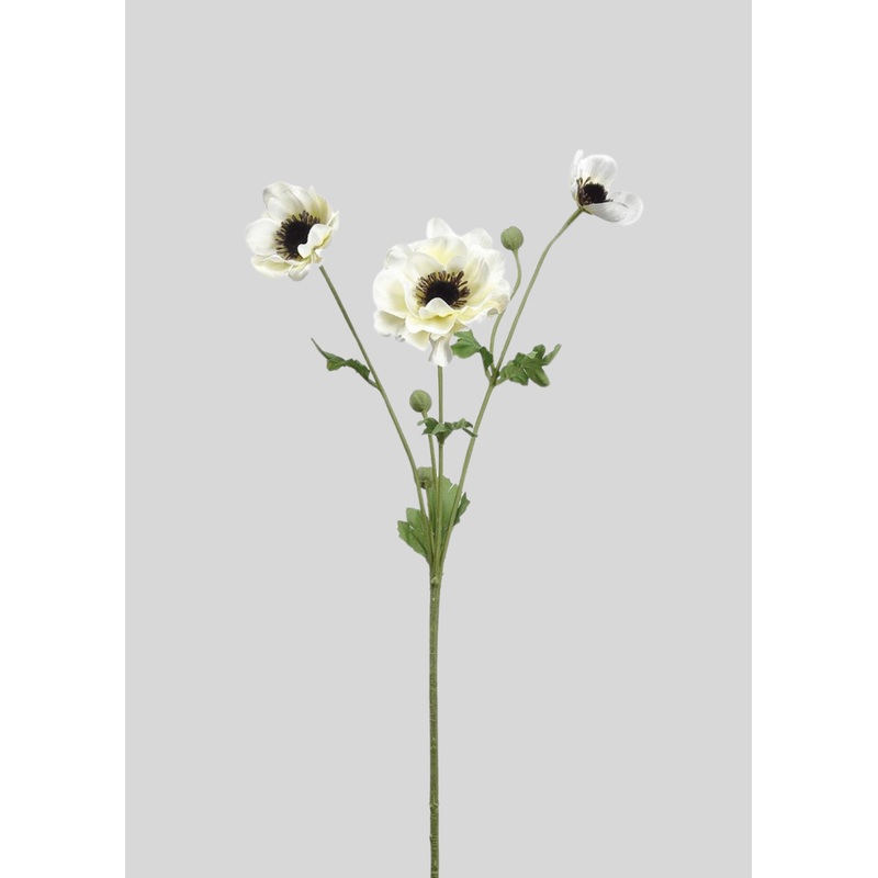 Cream White Fake Anemone Flowers – 26