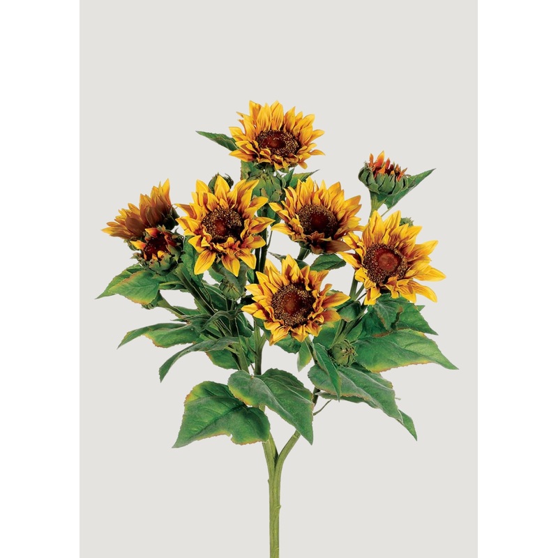 Deluxe Yellow Fake Sunflower Bush – 22