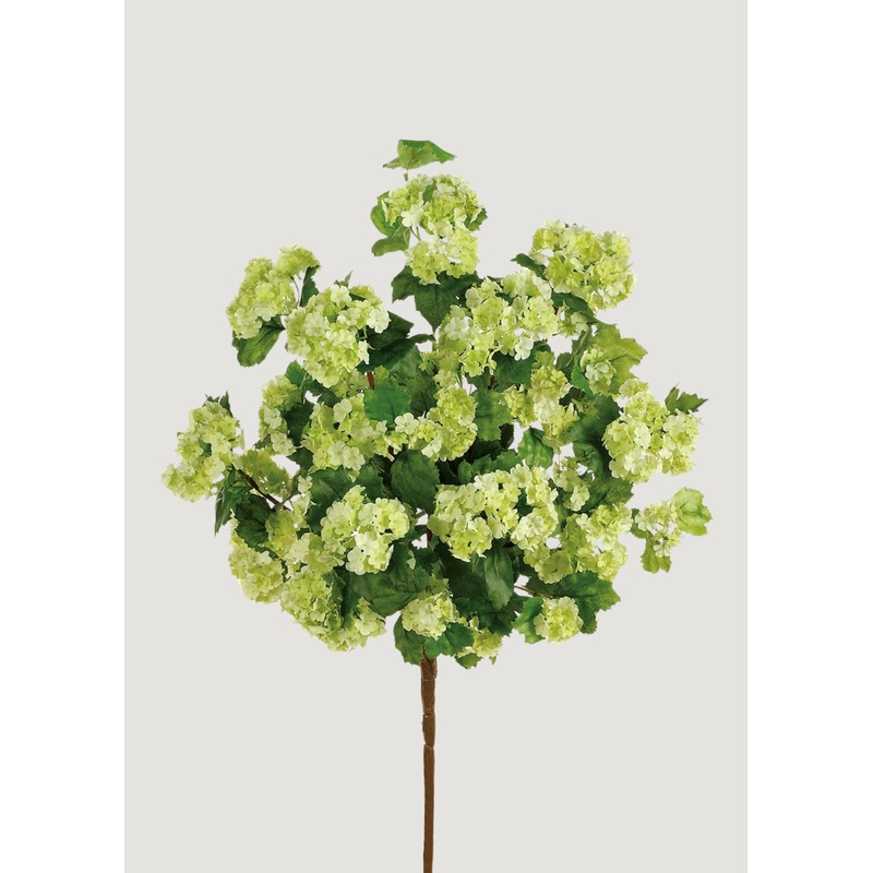 Fake Snowball Hydrangea Bush in Green – 20