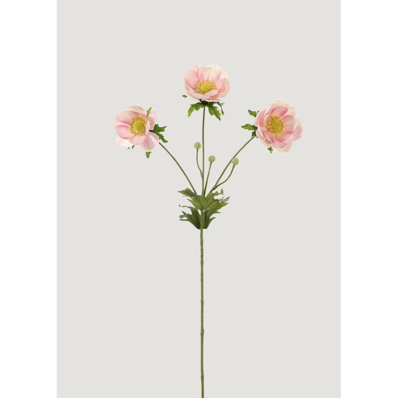 Fake Wild Anemone Flowers in Pink Cream – 29