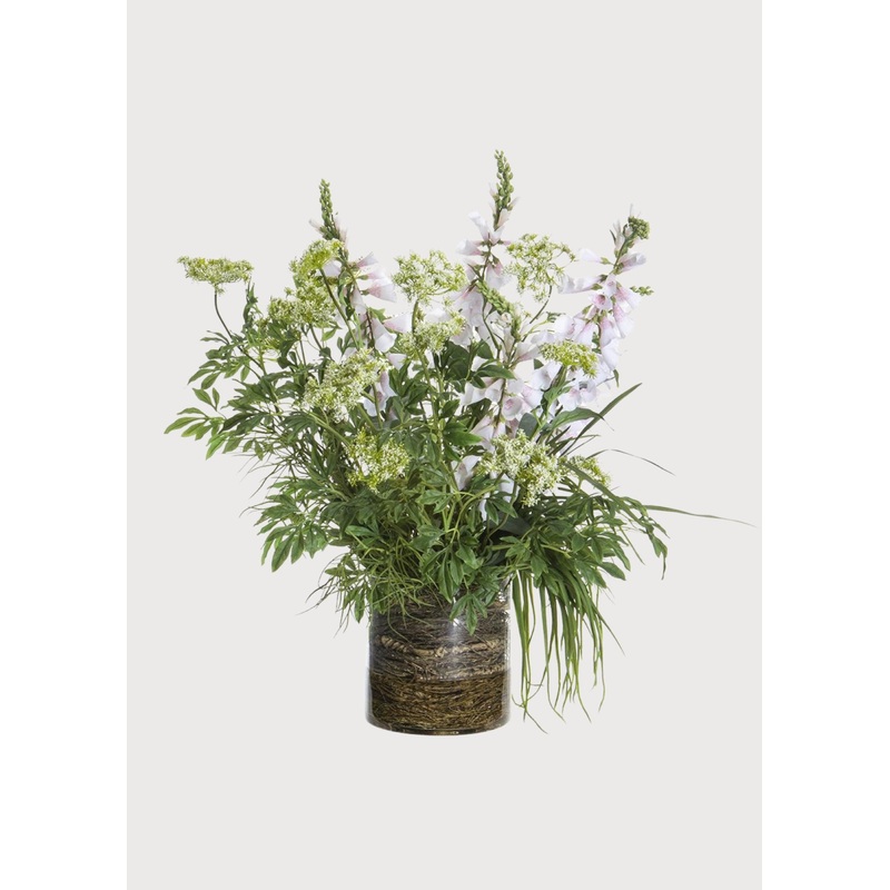 Faux Queen Anne’s Lace and Foxglove Arrangement – 37
