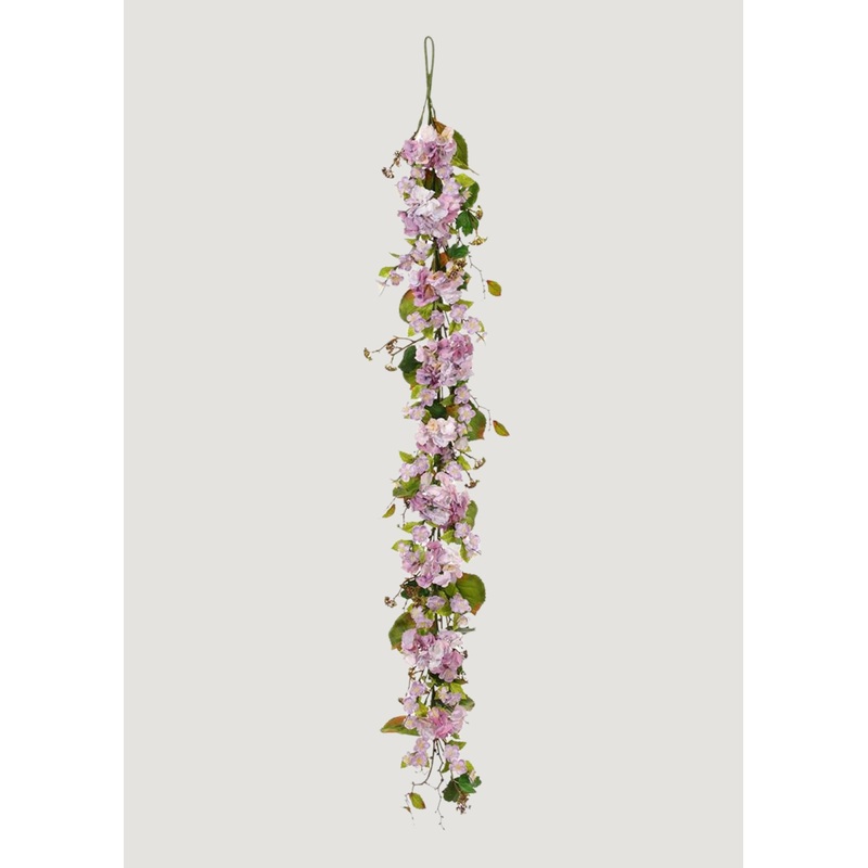 Lavender Fake Blooming Hydrangea Flower Garland – 72