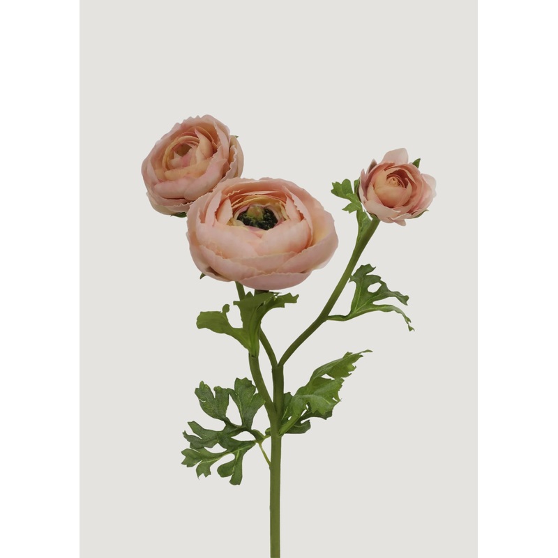 Peach Mauve Real Touch Ranunculus Fake Flowers – 18.5