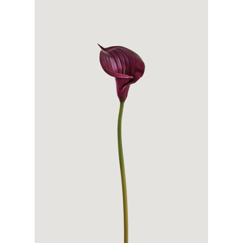 Plum Purple Artificial Calla Lily Real Touch Flower – 33