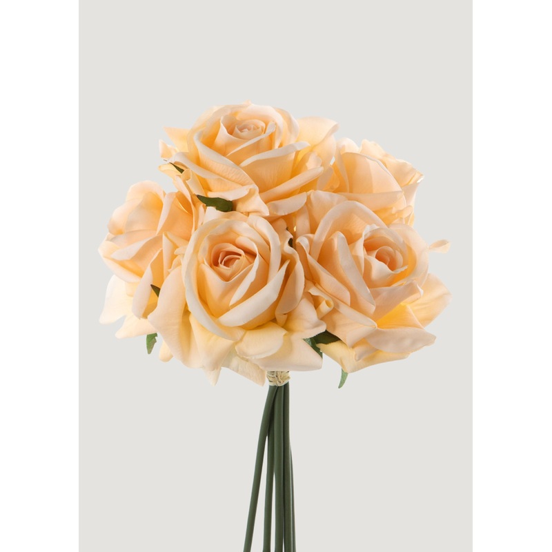 Real Touch Rose Flower Bundle in Soft Apricot – 11.75