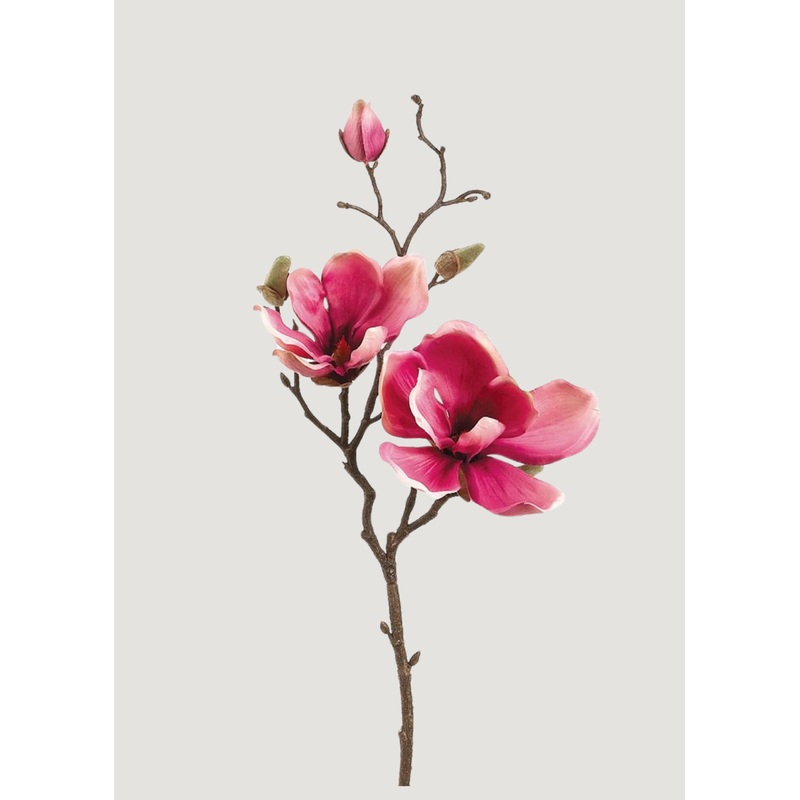 Artificial Magnolia Flower Pick in Pink – 19