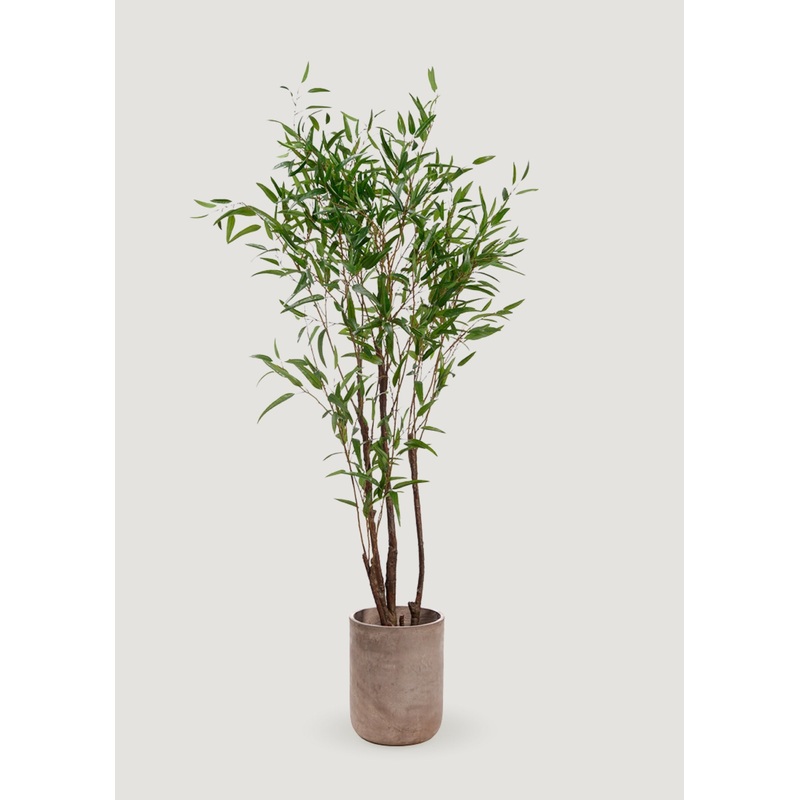 Deluxe Tall Fake Bamboo Tree Potted Plant in Cement Pot – 8′