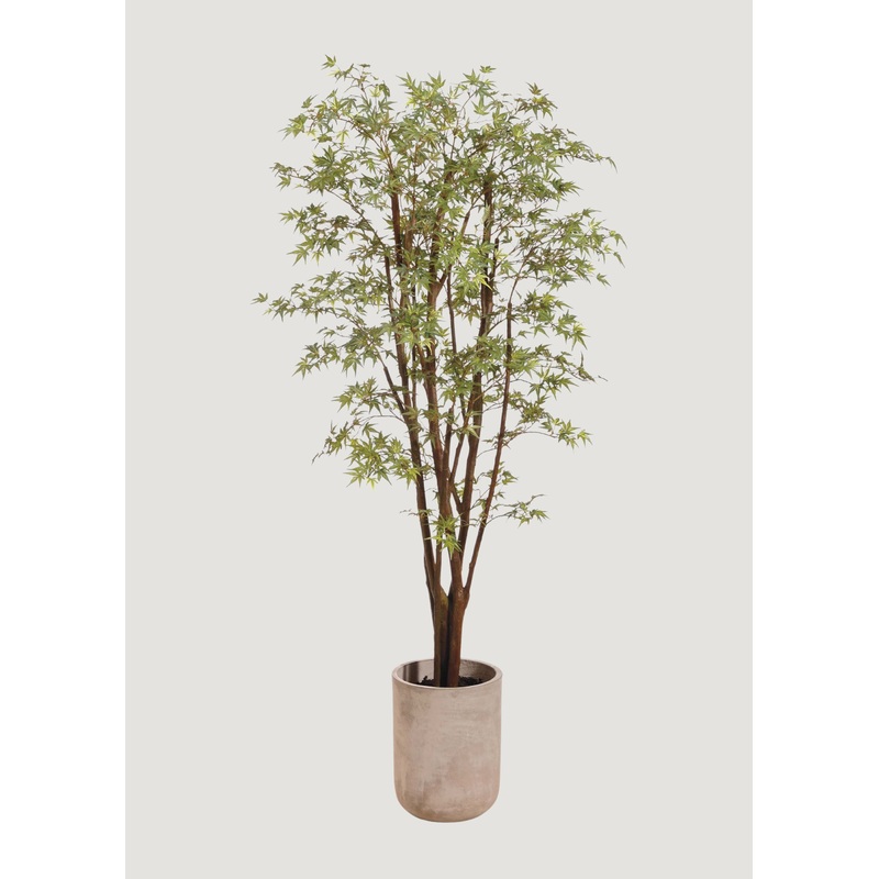 Faux Potted Japanese Maple Tree in Cement Pot – 6.5′