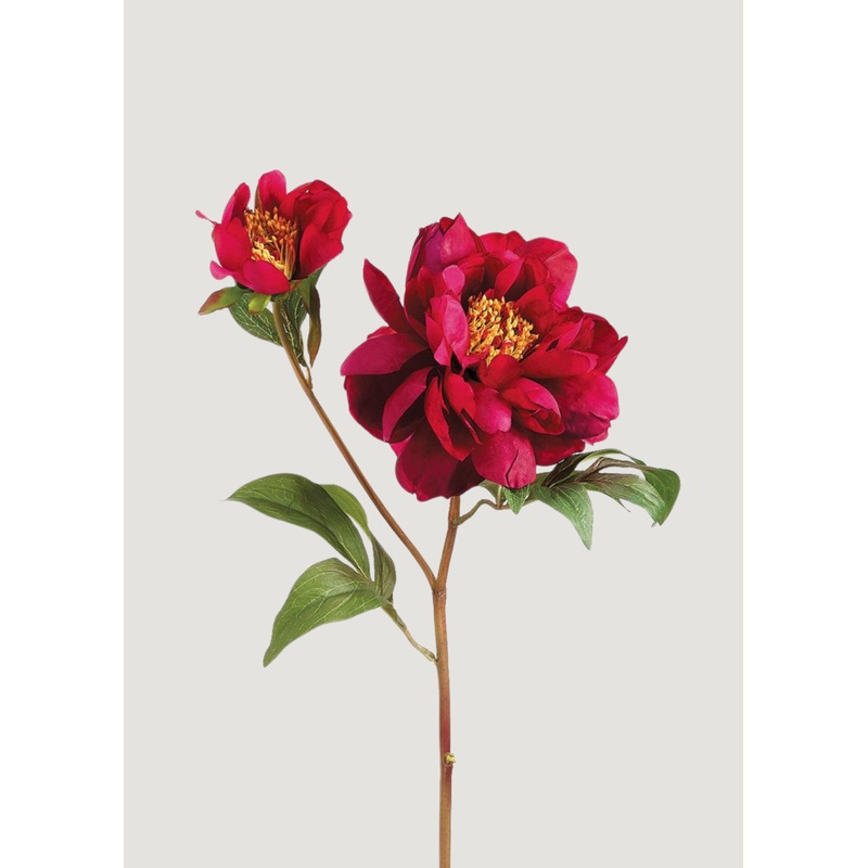 Large Vintage Peony Fake Flower in Fuchsia – 22.5