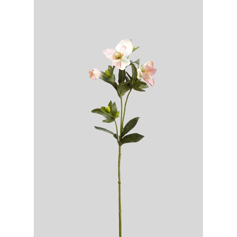 Pink Fake Blooming Hellebore Flower Spray – 25