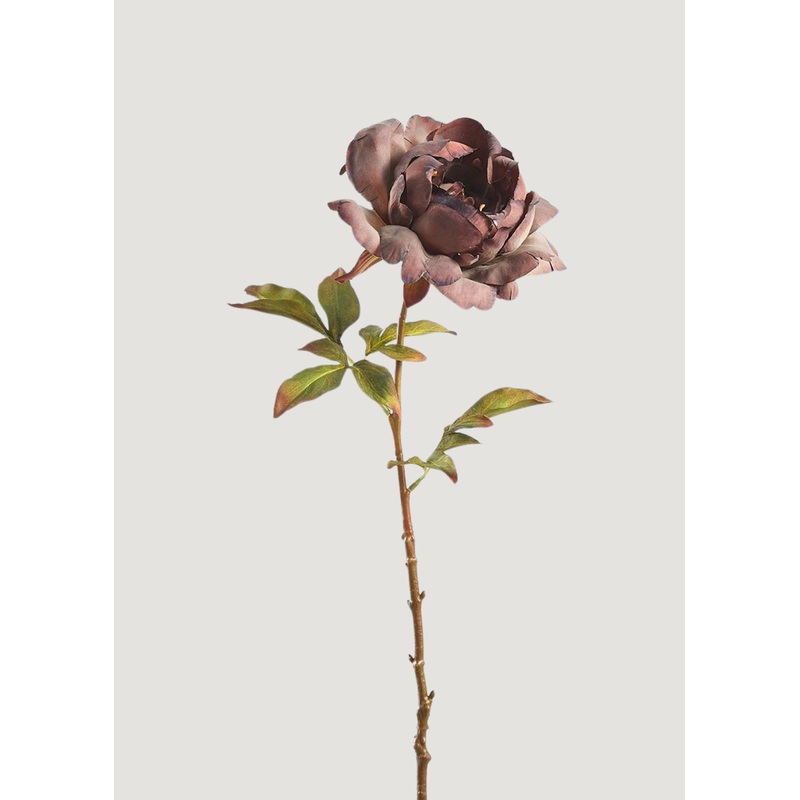 Antique Plum Purple Fake Peony Flower – 24