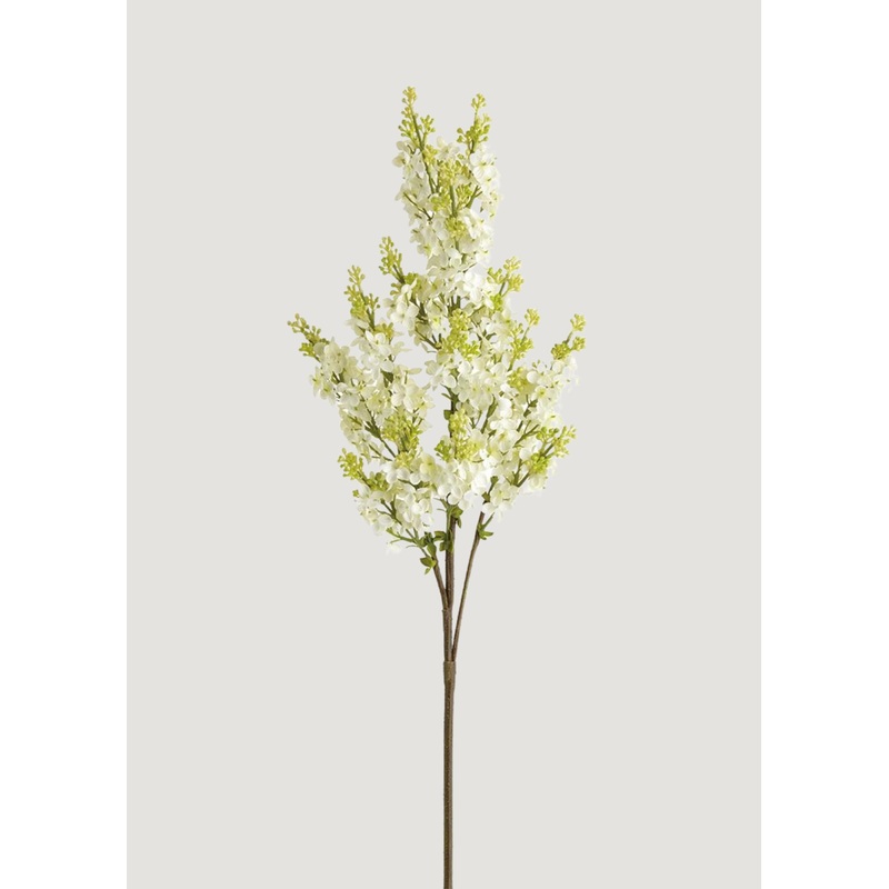 Cream Artificial Blooming Lilac Branch – 30