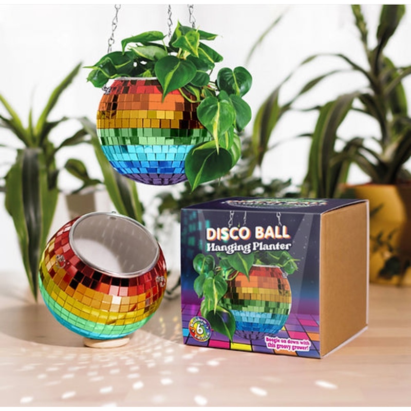 Disco Ball Hanging Planter | Rainbow | 6