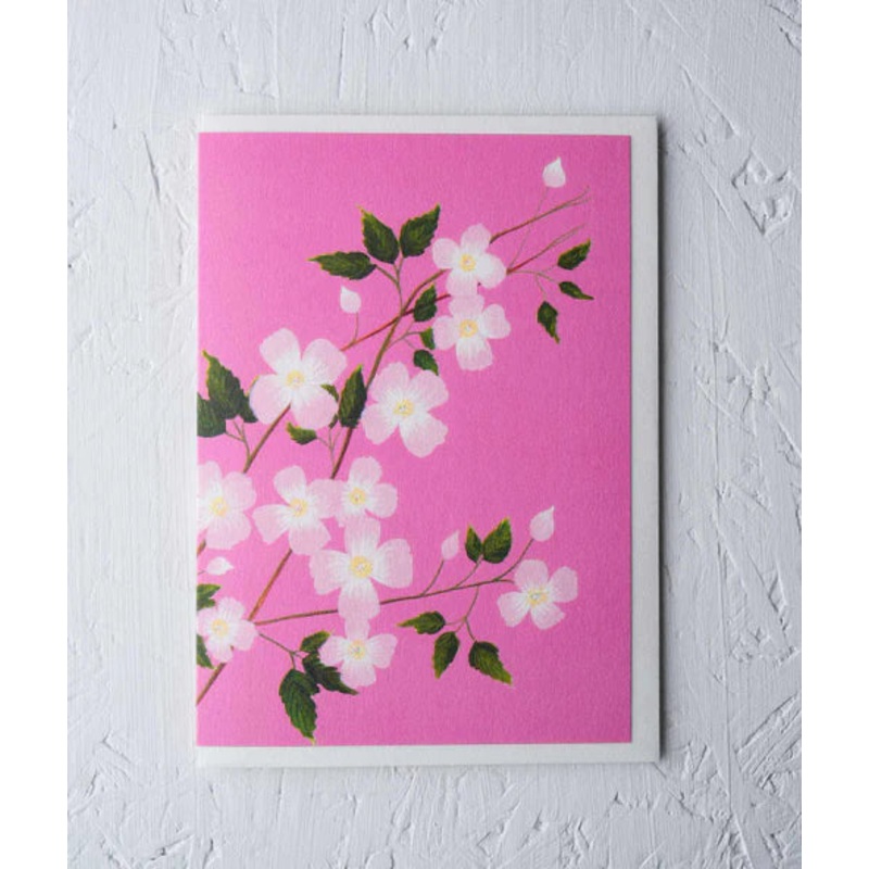 Greeting Card – Clematis by Stengun Drawings