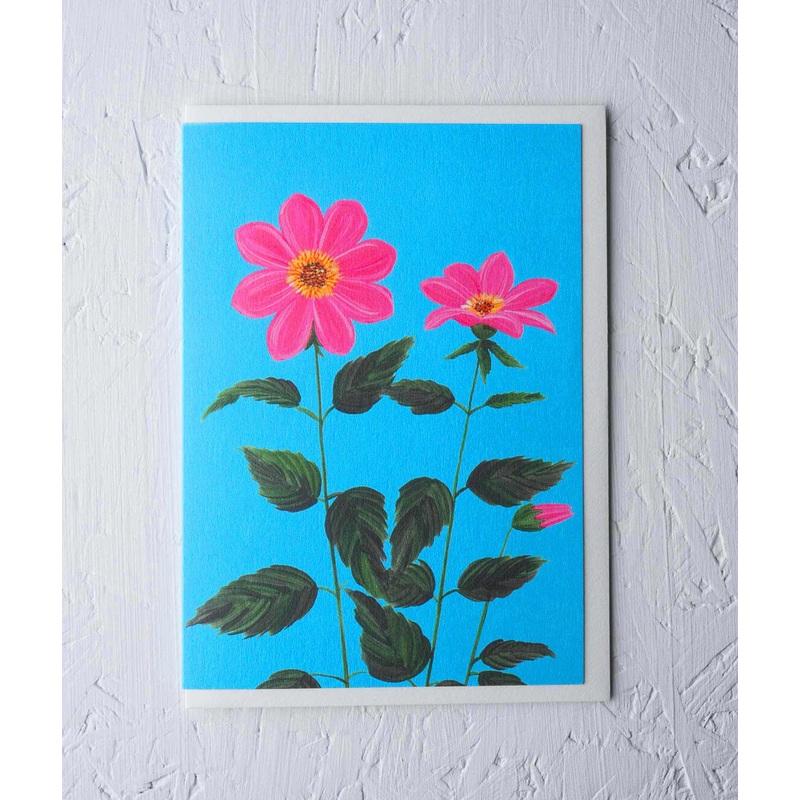 Greeting Card – Dahlia by Stengun Drawings