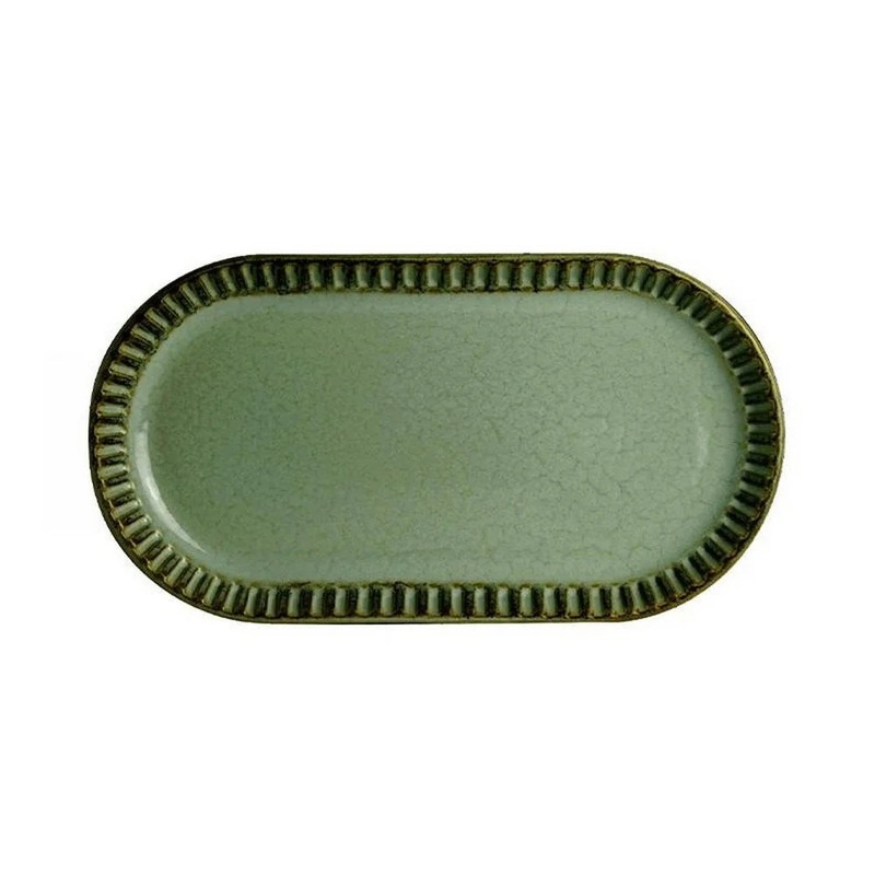 Oblong Platter in Adelaide Green by Robert Gordon