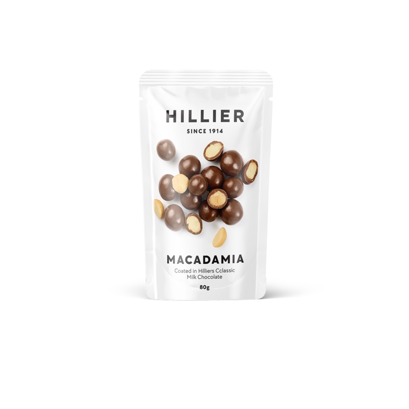 Milk Chocolate Macdamias 80g By Ernest Hillier