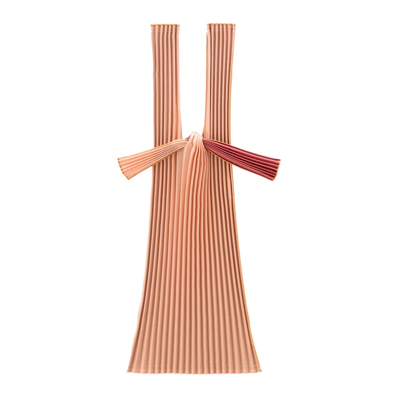 Pleco Pleated Tote Bag in Bordeaux/Pink Beige