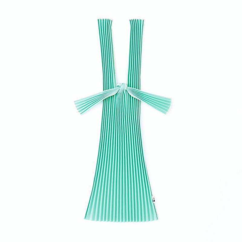 Pleco Pleated Tote Bag in Mint
