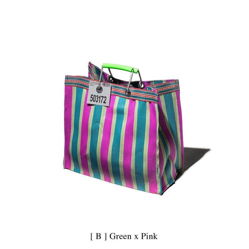 Recycled Plastic Stripe Bag Square by Puebco