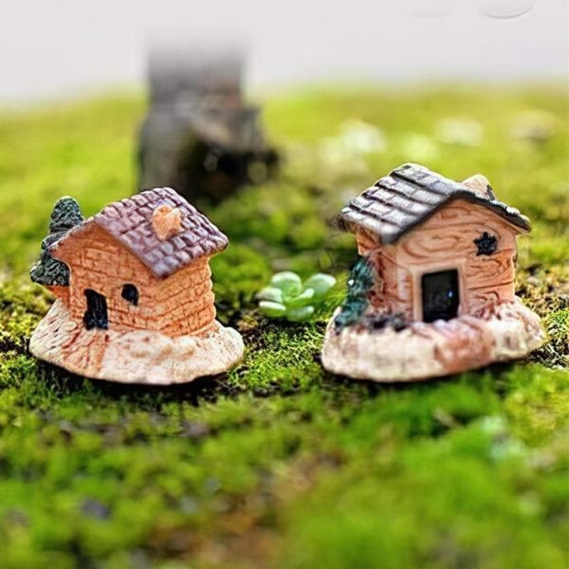 Cottage plastic miniature garden toys – 2 pieces