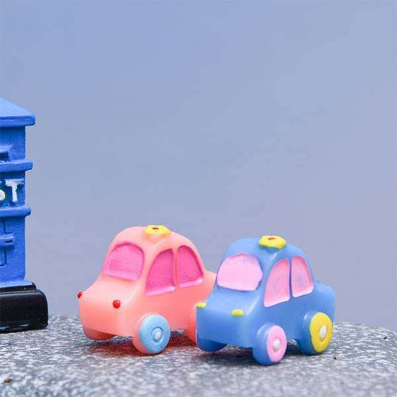 Car plastic miniature garden toy (Peace Color, Blue) – 2 Piece