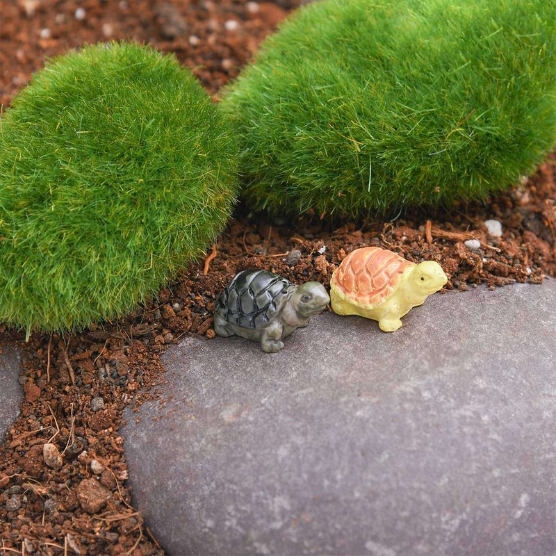 Tortoise plastic miniature garden toys – 1 Pair