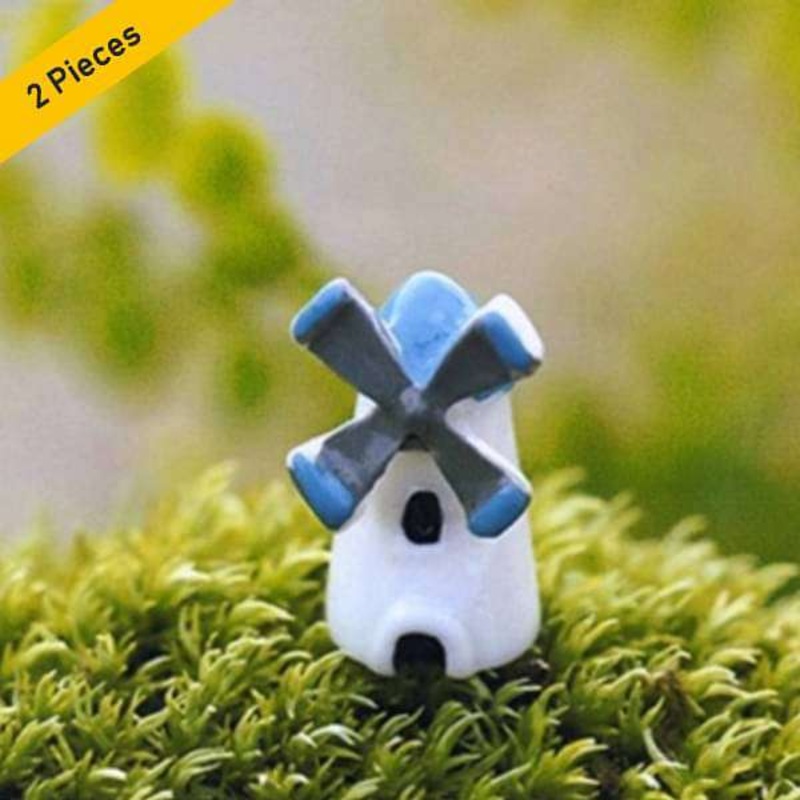 Windmills plastic miniature garden toys – 2 Pieces