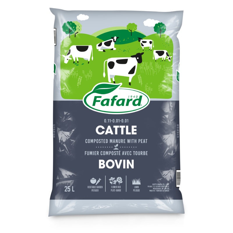 CATTLE MANURE WITH PEAT – 25L BAG