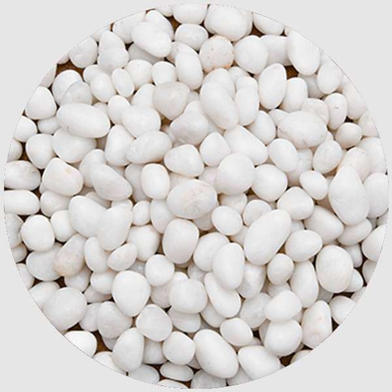 Super Marble Pebbles (White, Small, Polished) – 250 g