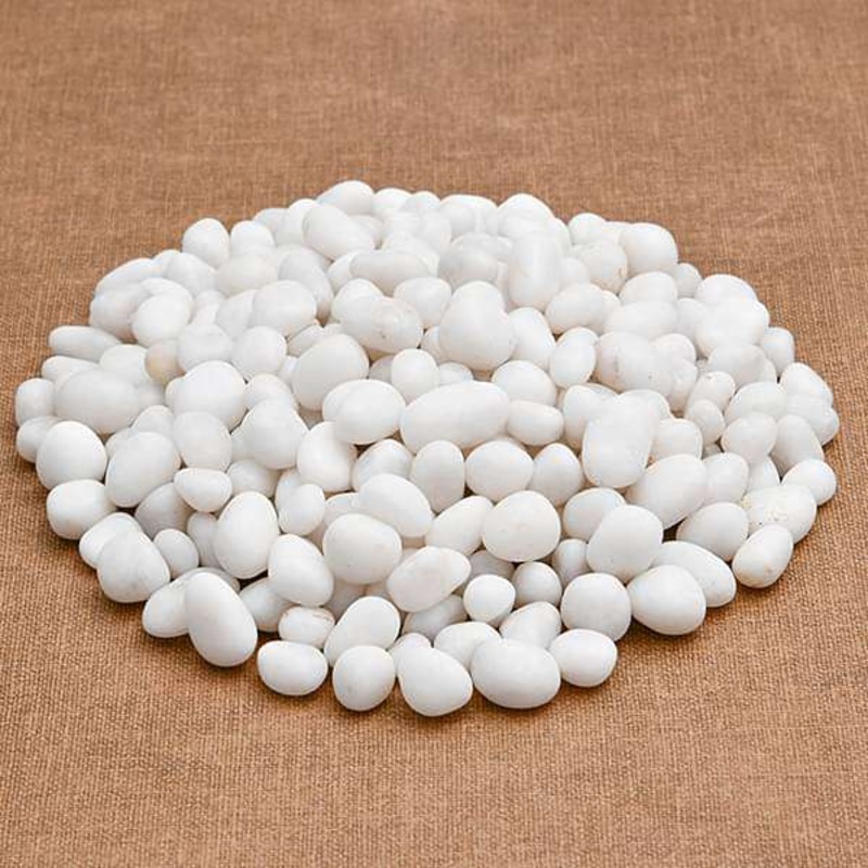 Super Marble Pebbles (White, Small, Polished) – 50 g