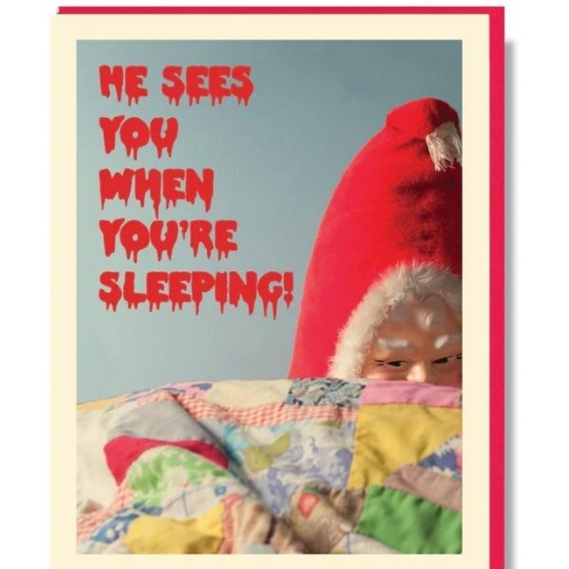 He Sees You When You’re Sleeping Christmas Card