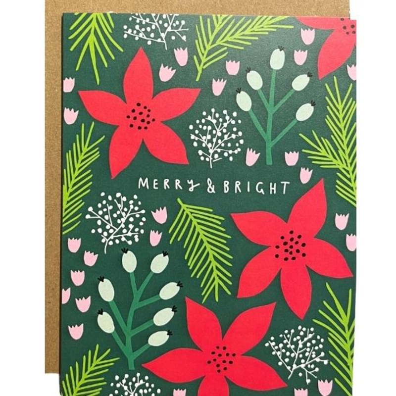 Poinsettias Christmas Card