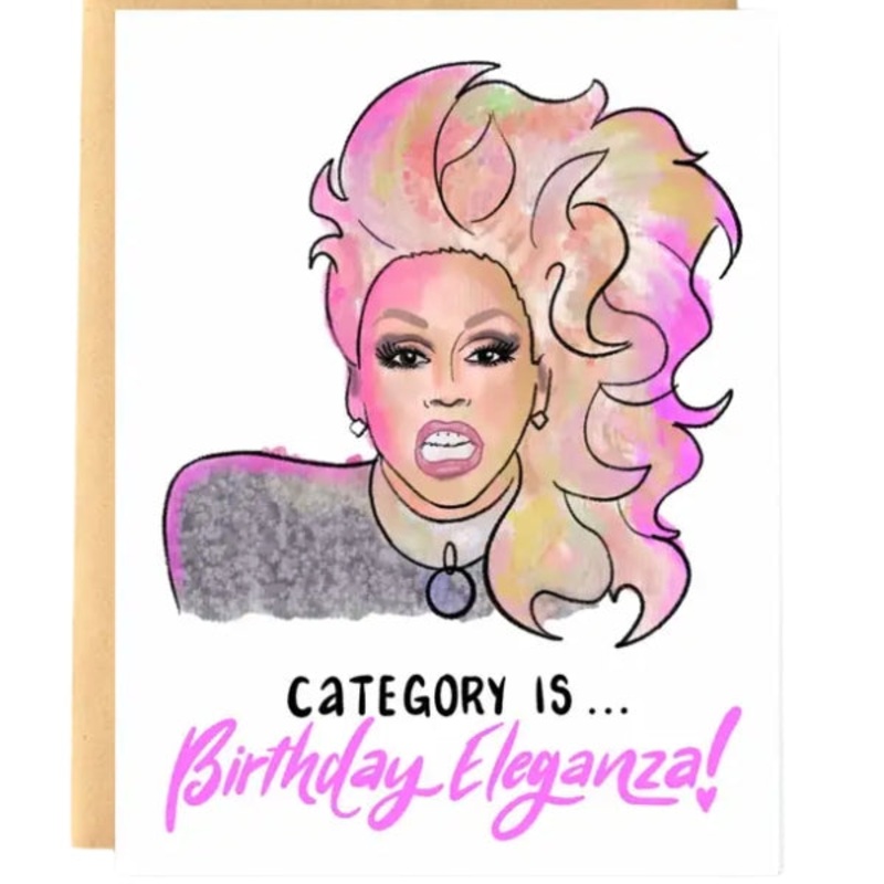 RuPaul Eleganza Birthday Card