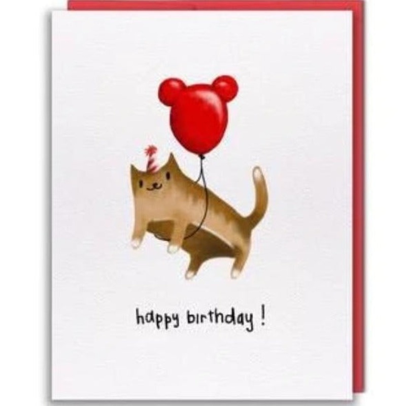 Breadcat Birthday Balloon Card