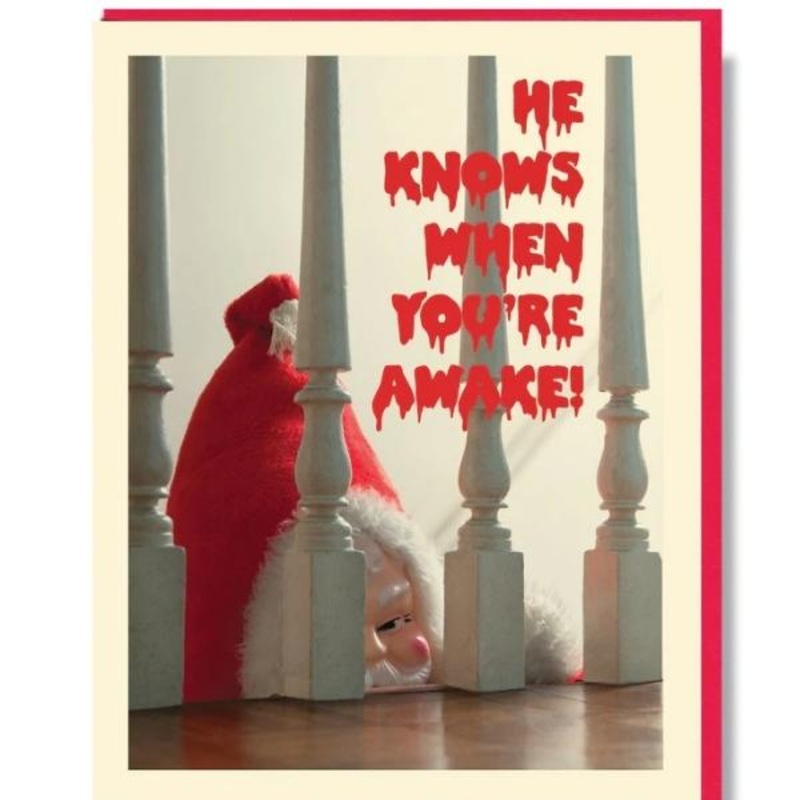 He Knows When You’re Awake Card Christmas Card