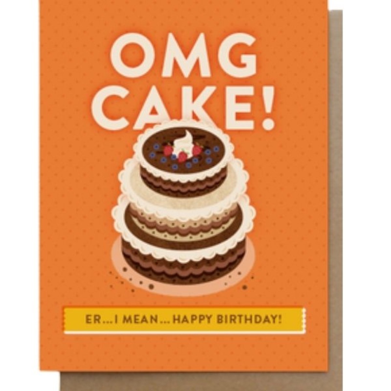 OMG Cake Birthday Card