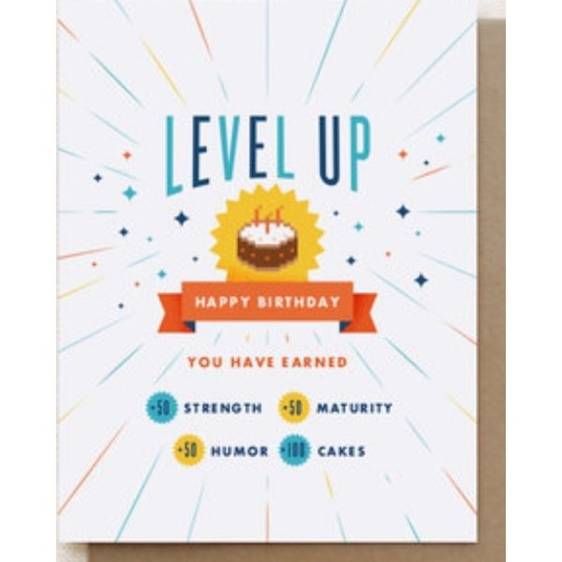 Level Up Birthday Card