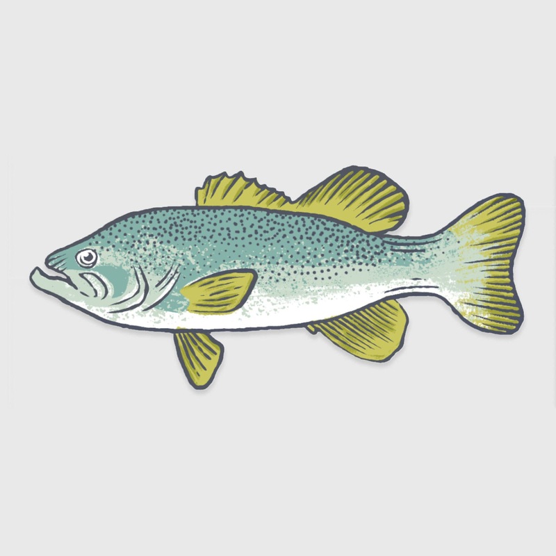 Largemouth Bass Fish Sticker
