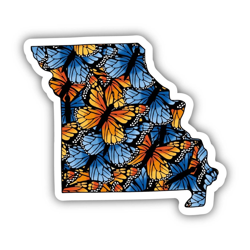 Missouri Butterfly Pattern Sticker