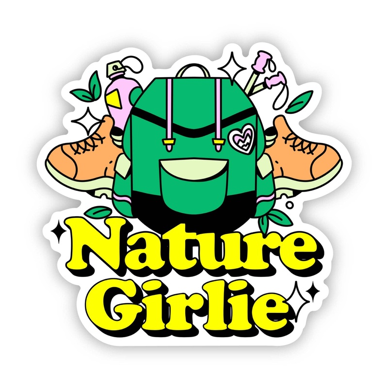 Nature Girlie Backpack and Boots Sticker