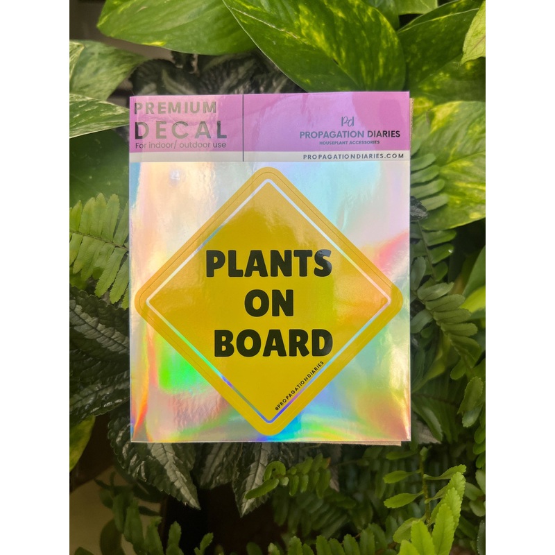 Plants on Board – Premium Holographic Decal
