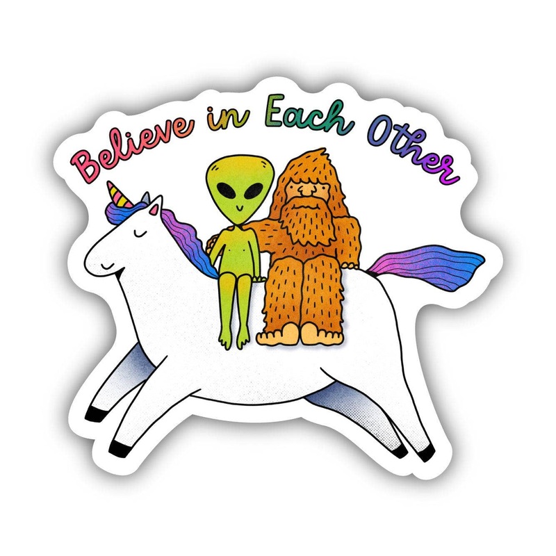Believe In Each Other Mythical Creatures Sticker