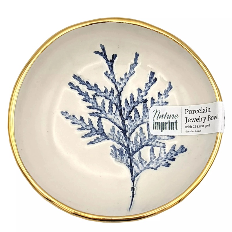Gold Rimmed Ring Dish – Cedar