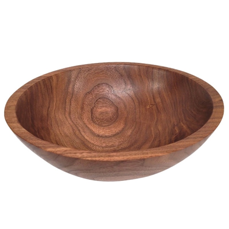 Wood Bowl – Traditional Round Walnut