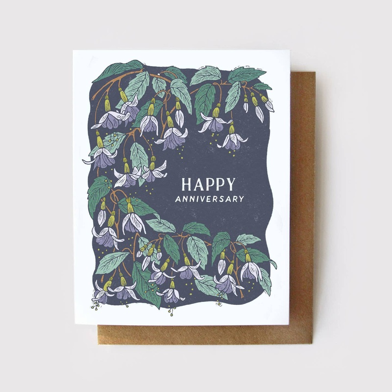 Happy Anniversary Card – Midnight Fuchsia Card: Clear Sleeve